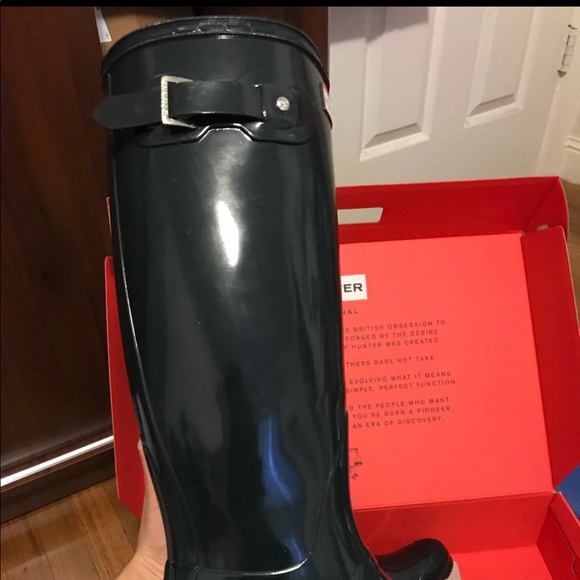 Tall Hunter Gloss Rain boots - Hunter Green - Picture 5 of 11